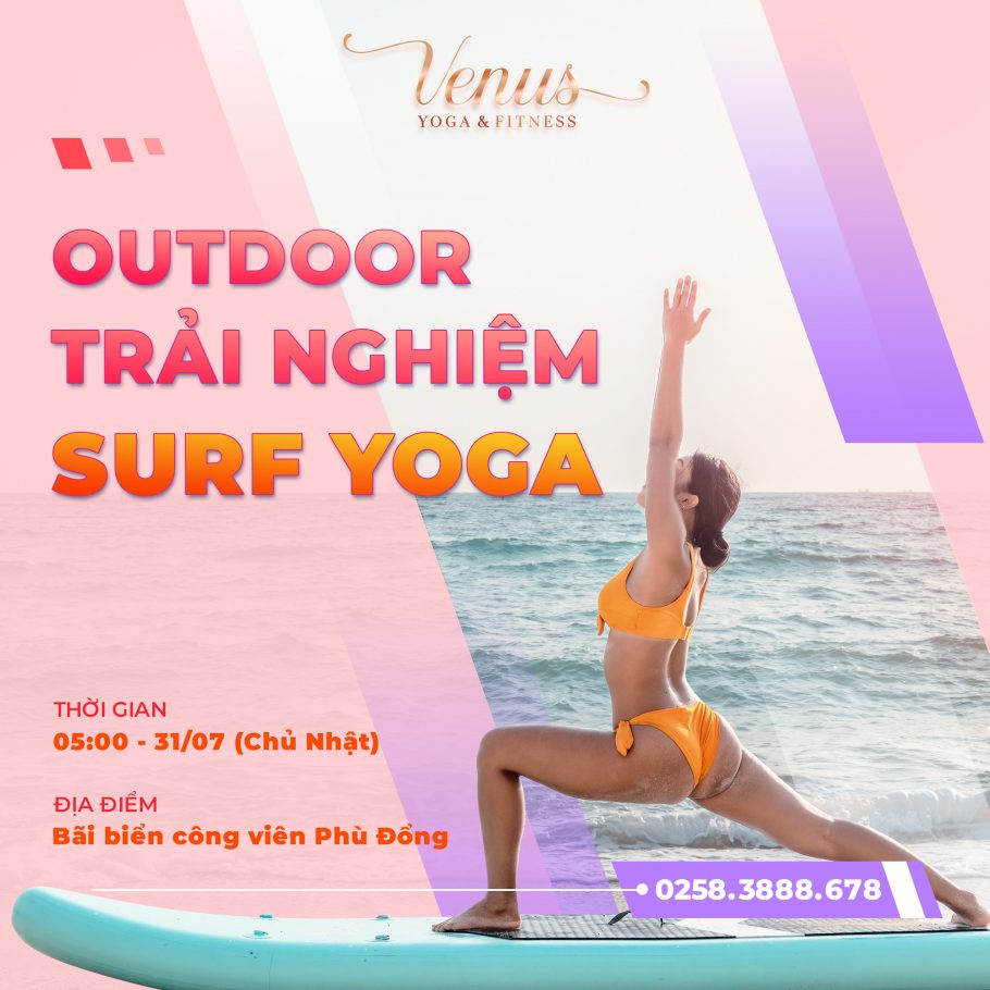 Yoga Outdoor Trải nghiệm Surf Yoga Venus Yoga & Fitness